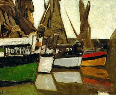 Bateaux de Peche, Honfleur Claude Monet